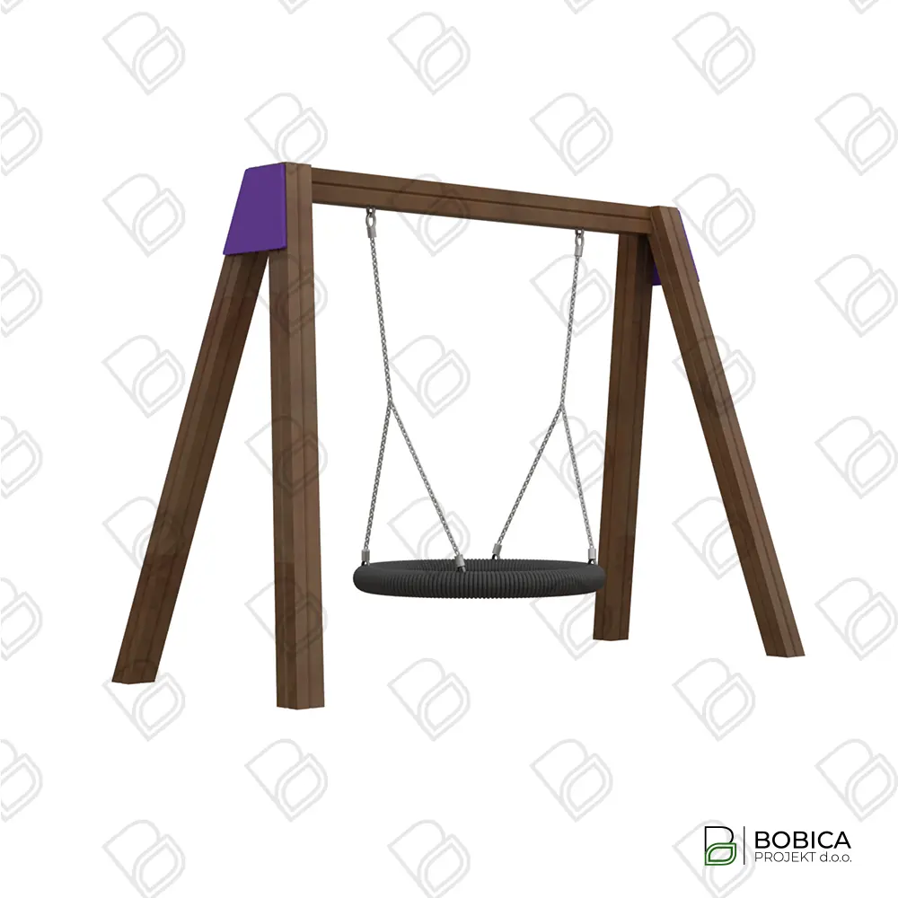 Drvena ljuljačka košara "Oasis"