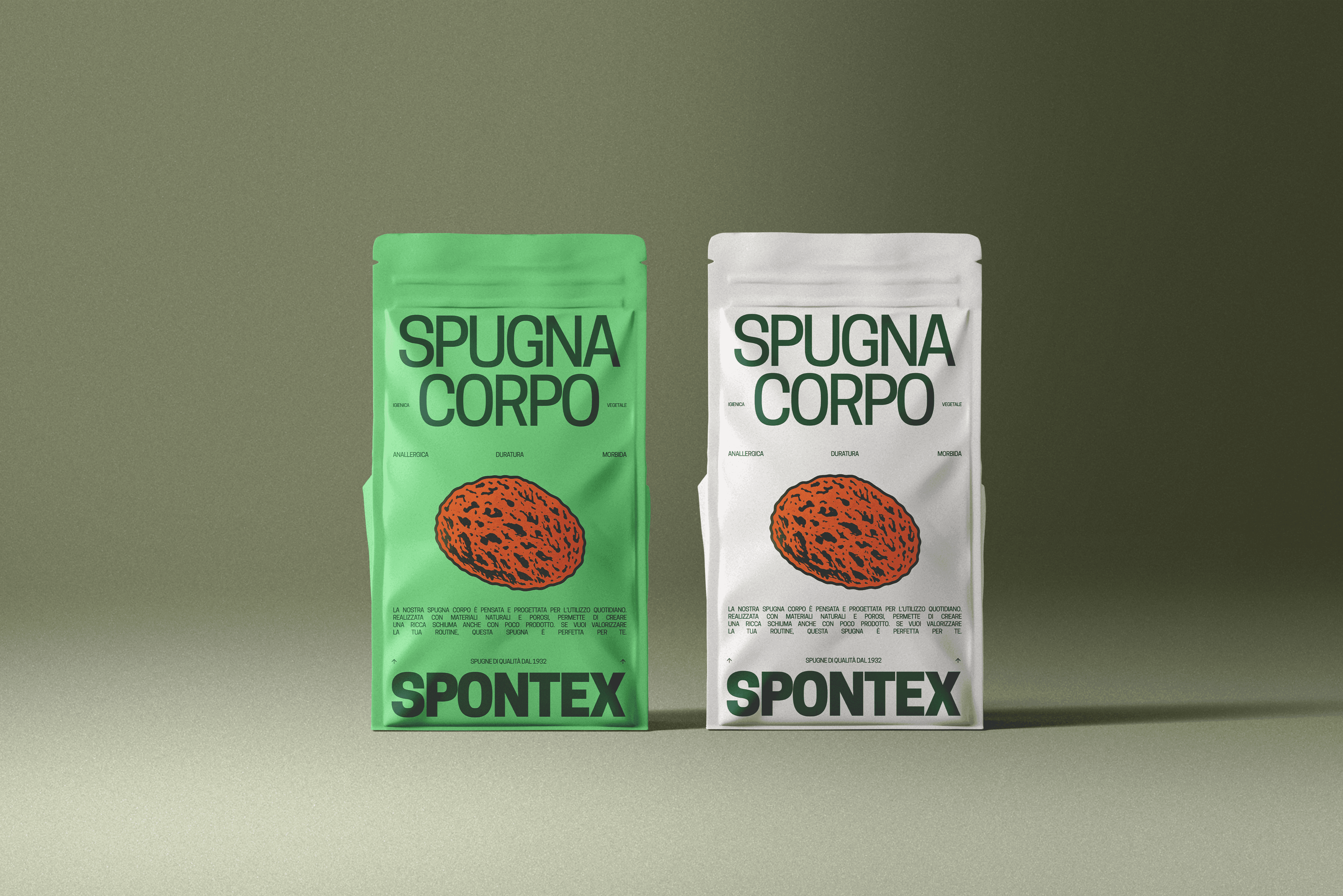 Body sponge spontex concept