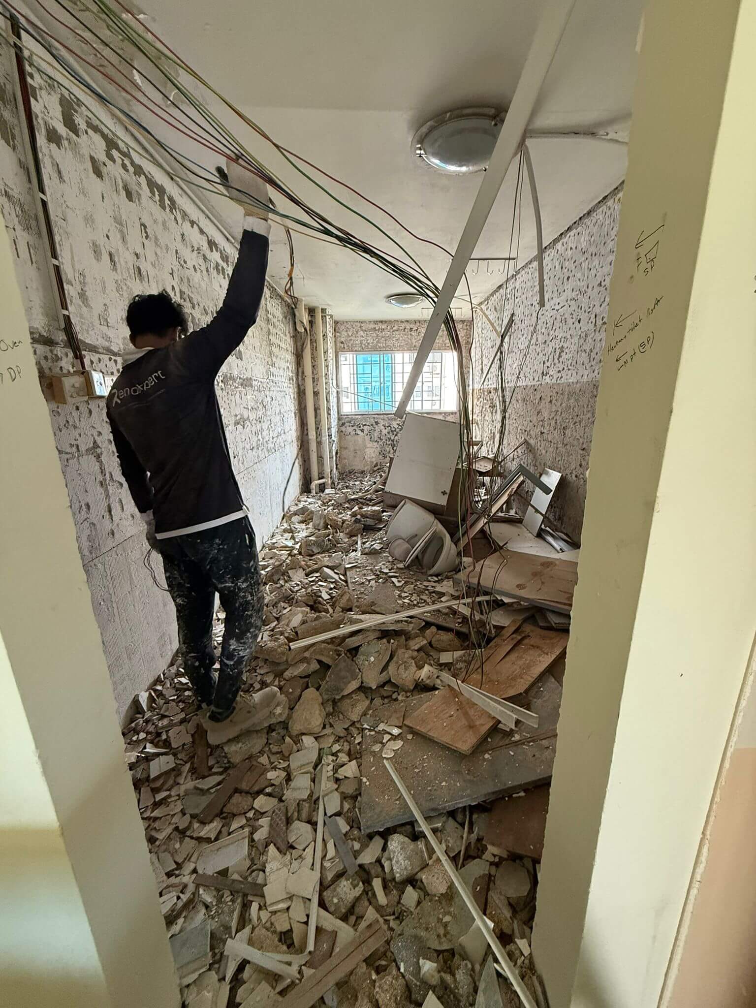 Demolition picture of house during renovation