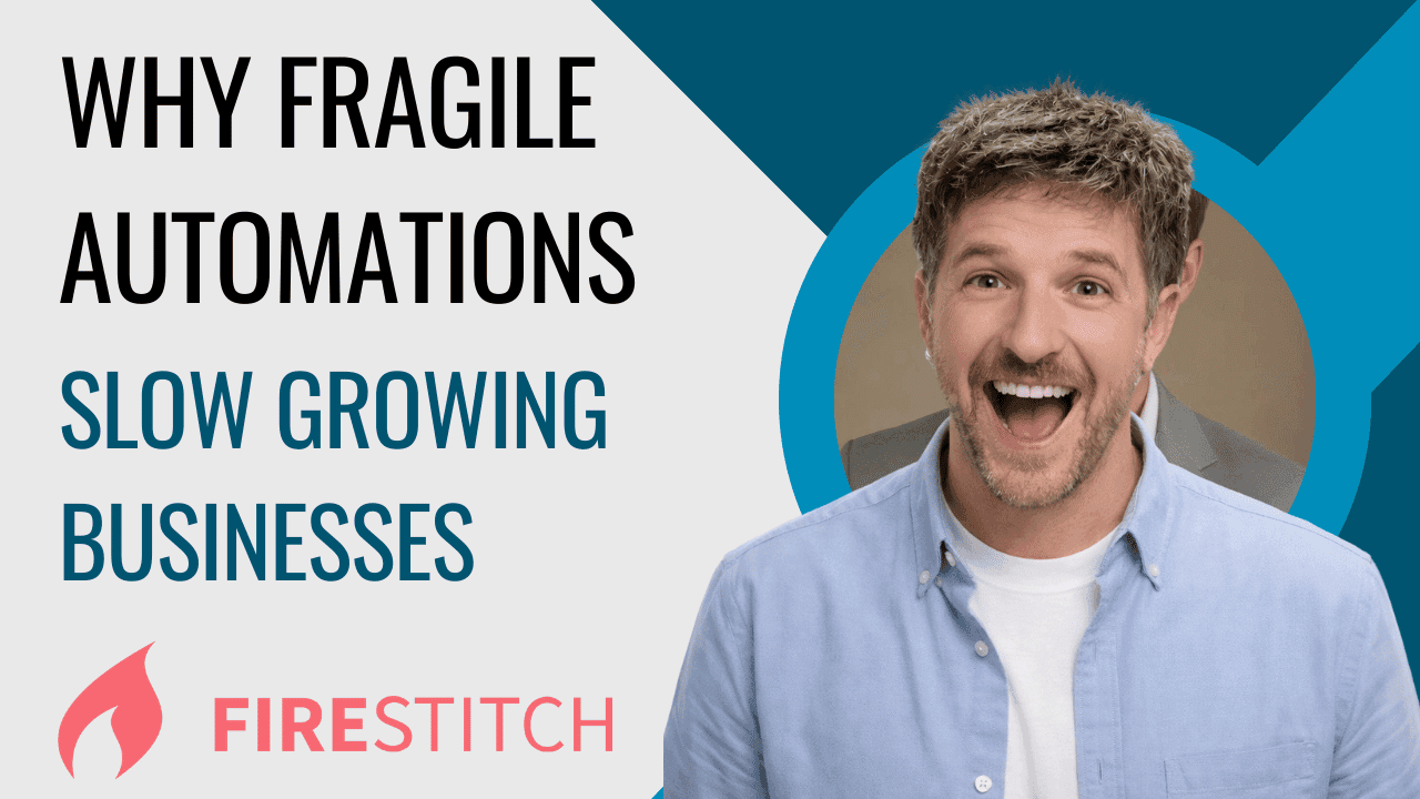 Business automation architecture illustrating fragile workflows and tightly coupled systems
