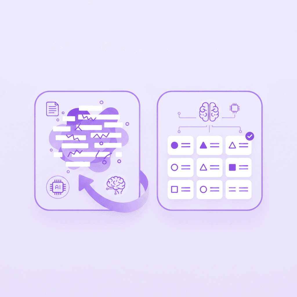 AI parsing a textbook PDF into individual digital flashcards
