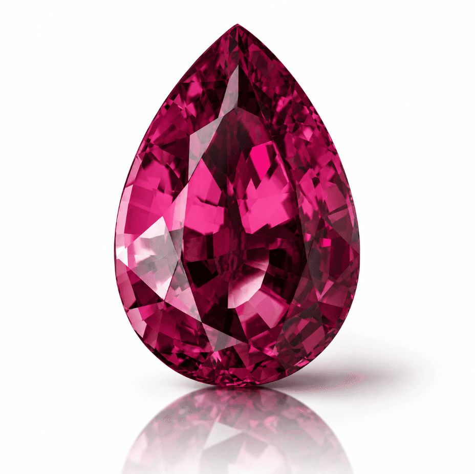 Faceted pink purple lab grown spinel.