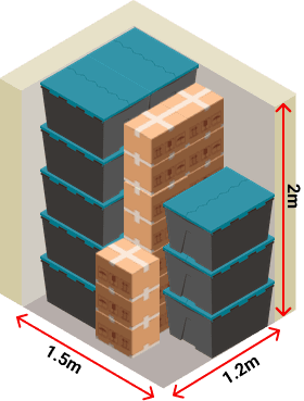 Size of 3.6m Locker Storage Unit.
