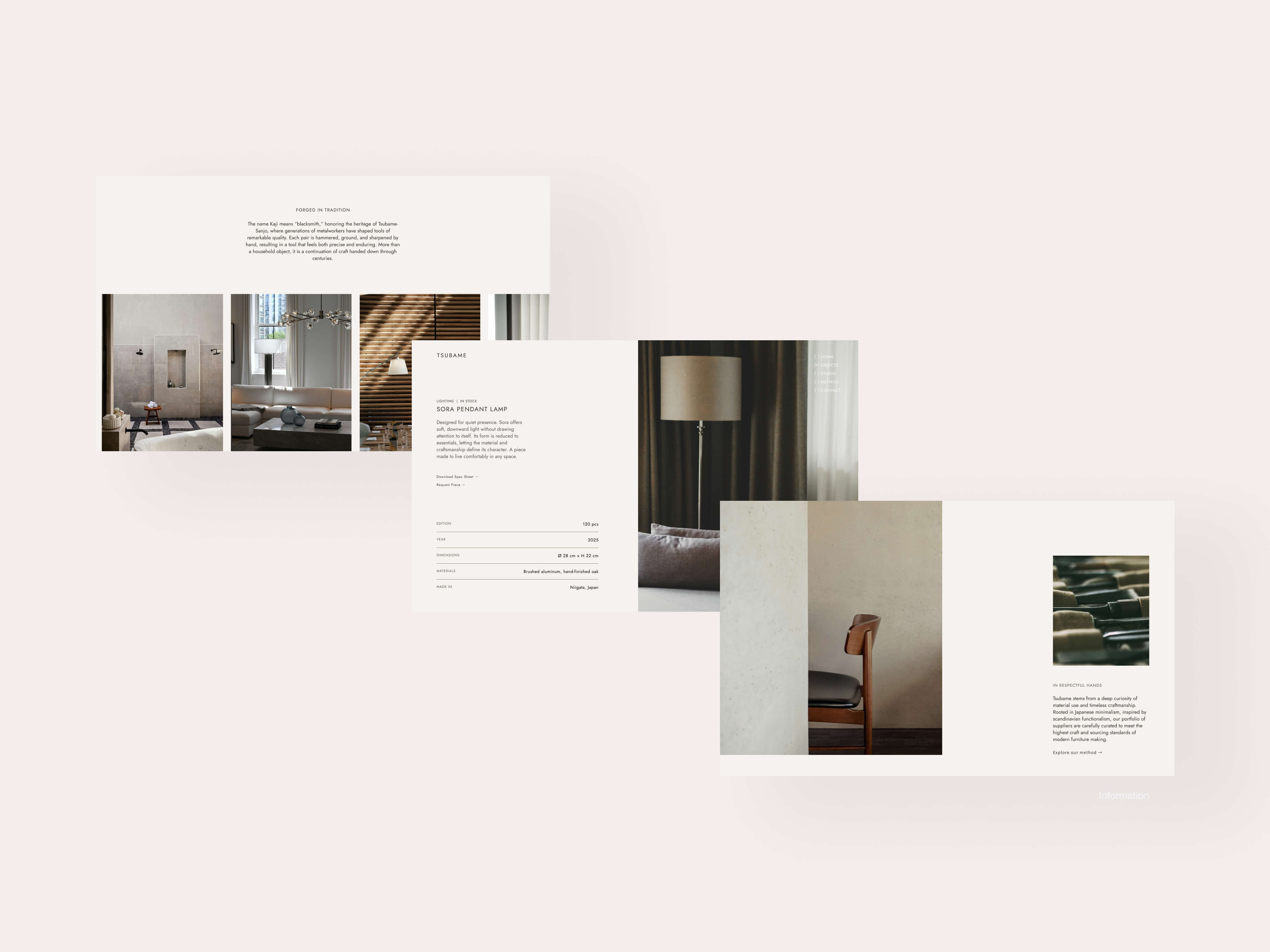 Graphic showcase of the Tsubame pages