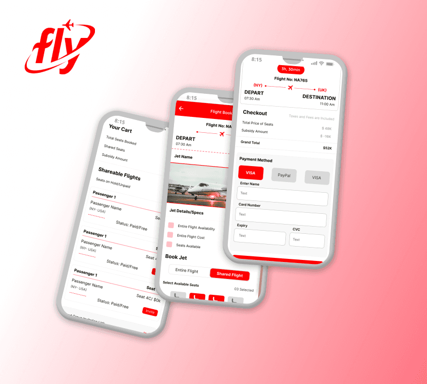 Three iPhones displaying banking app screens