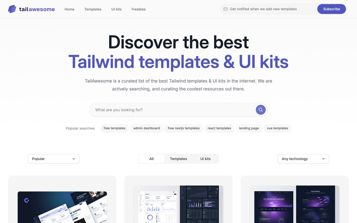 Best SaaS Landing Page Template with Tailwind Awesome