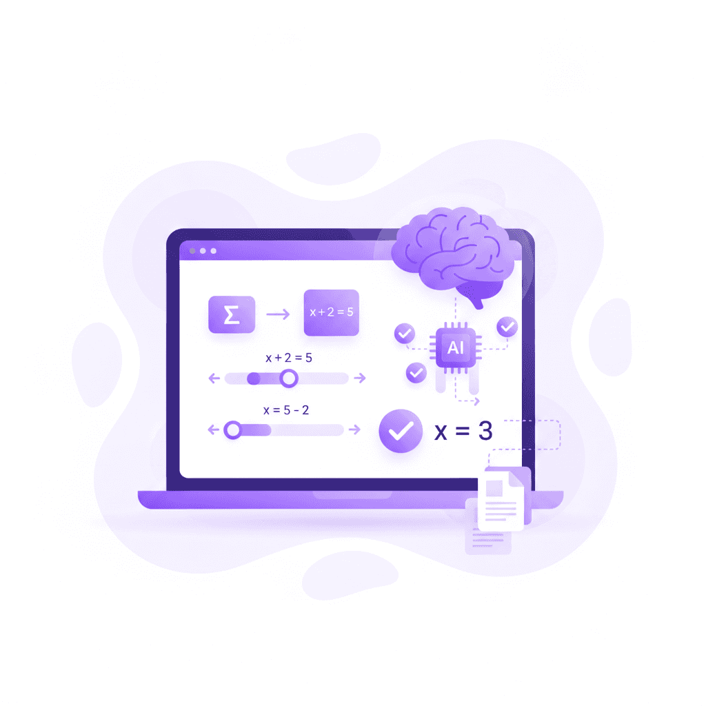 Student using a virtual AI tutor for late-night homework help