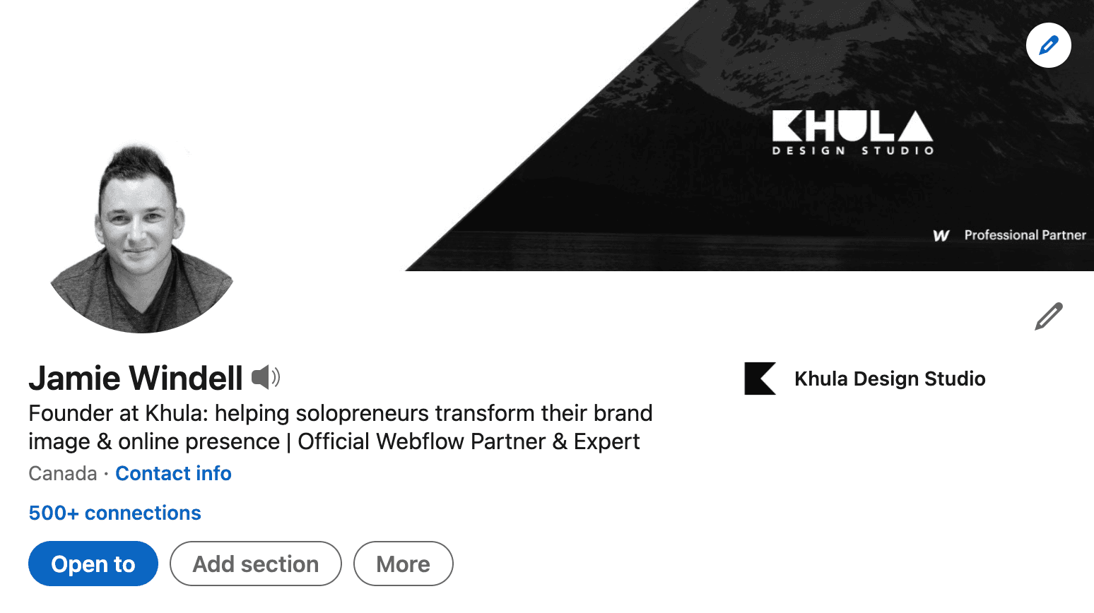 LinkedIn profile of Jamie Windell, founder at KHULA