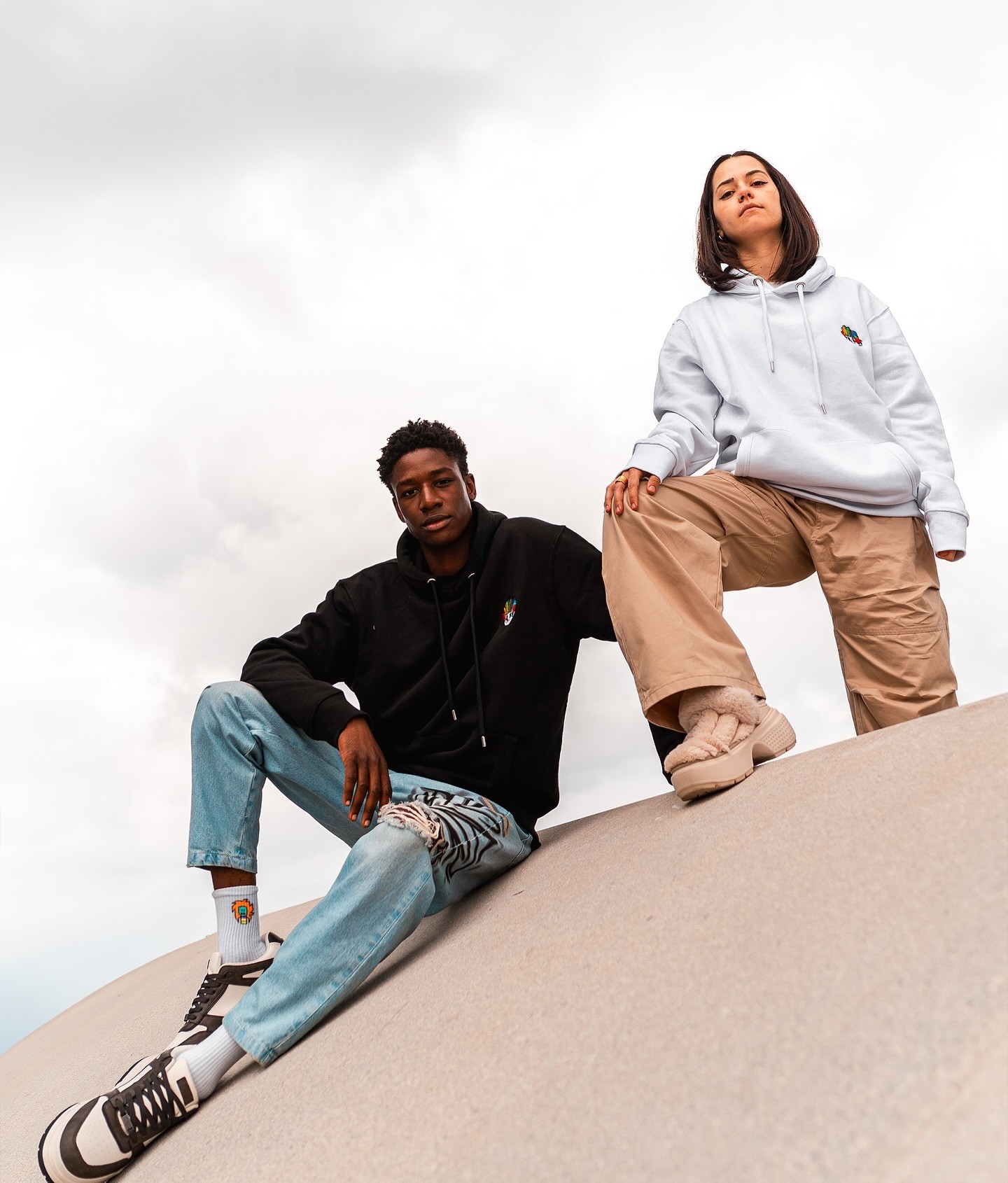 Auronhouse Models wearing Clown Hoodies