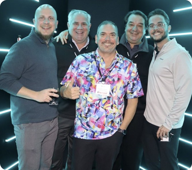 Adanac Sales team at a photo booth during an industry event