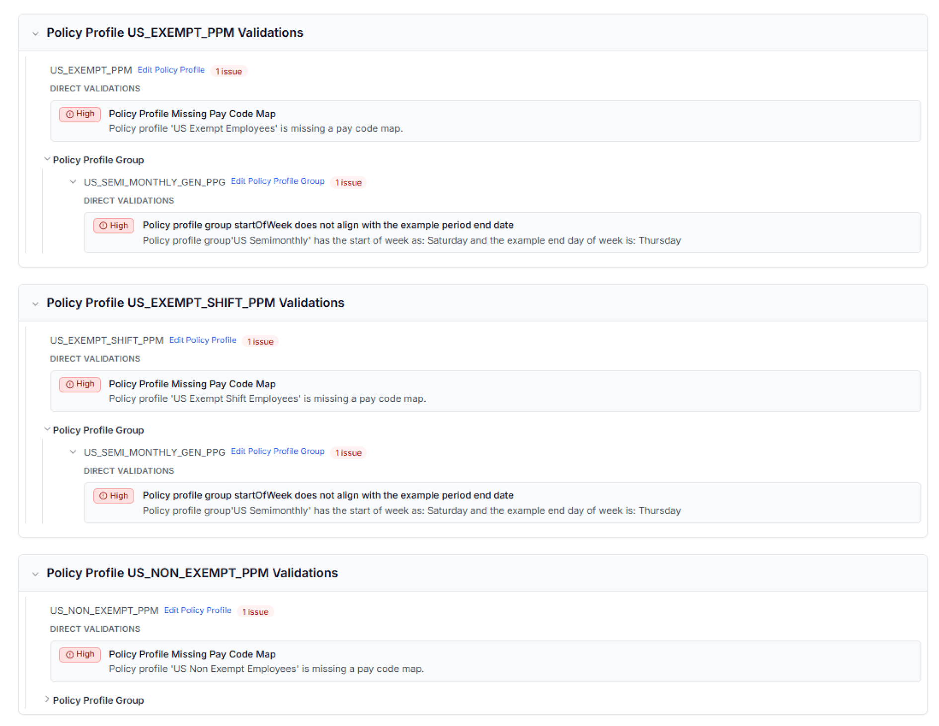 Image of policy validations captured in Gather to help with alignment