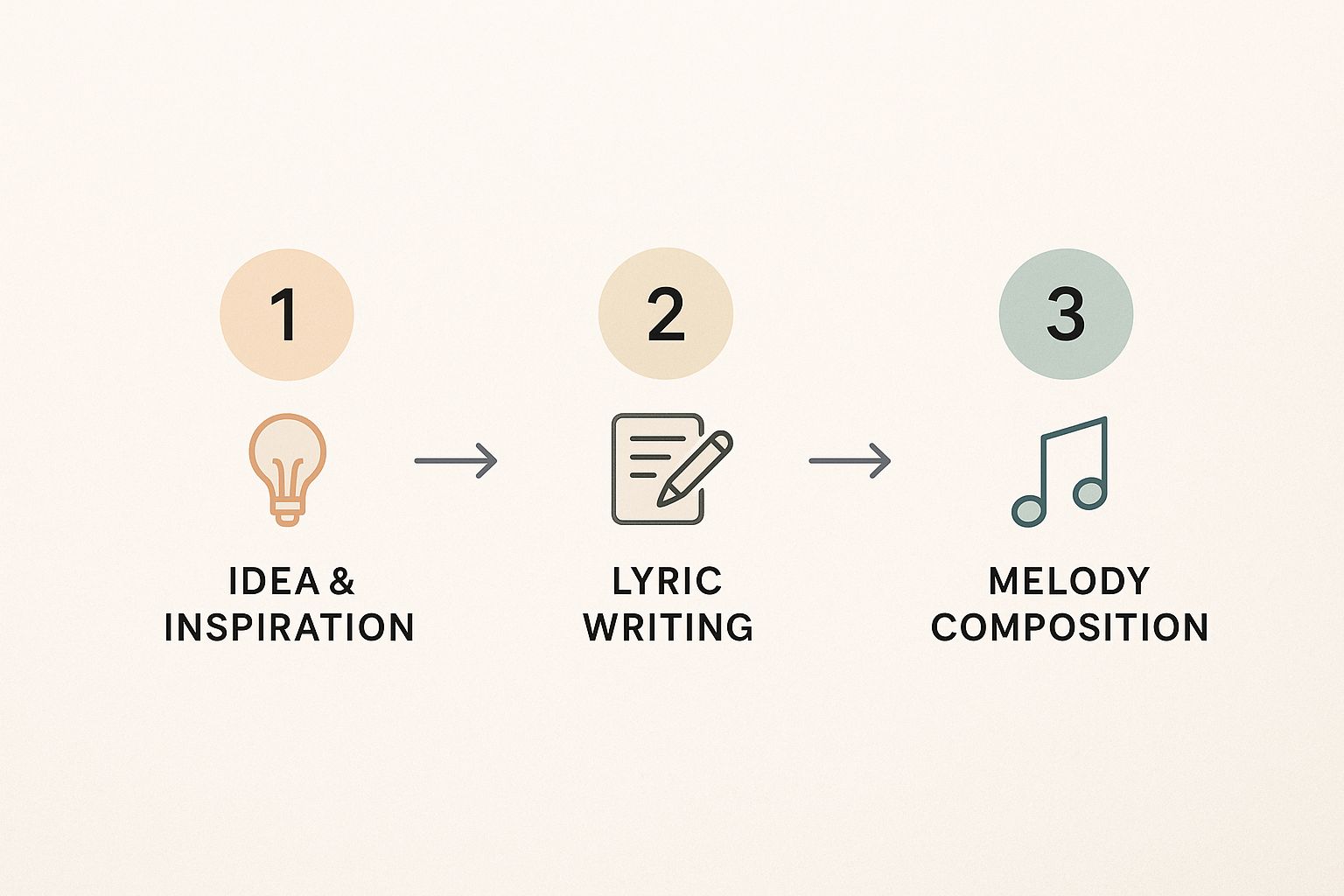 Infographic about writing a song