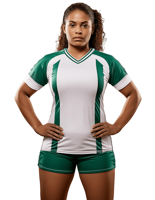 Player standing for camera.