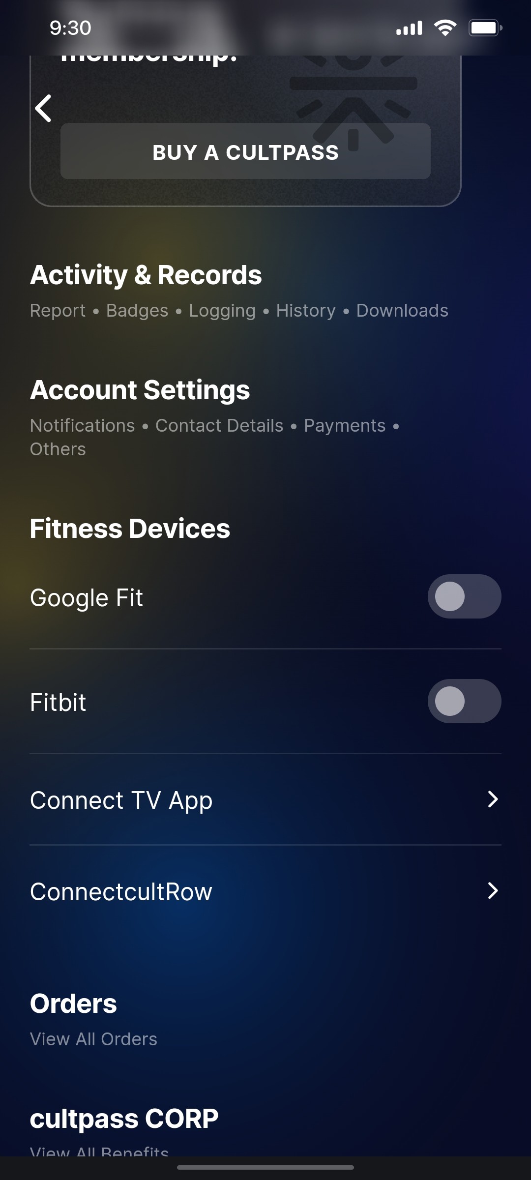 Cult.fit App Buy a Cultpass Screen
