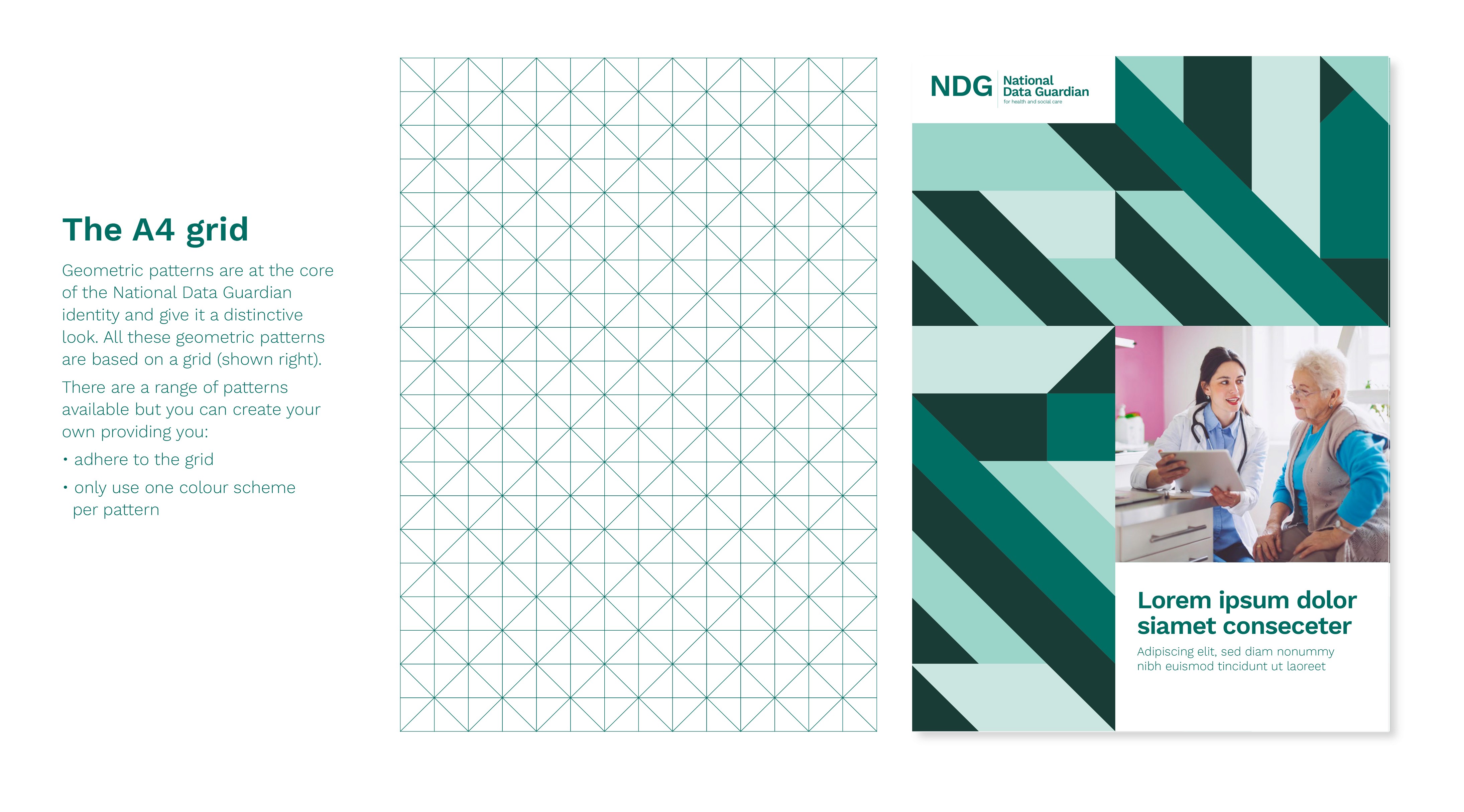 National Data Guardian Brand Identity Brochure Grid