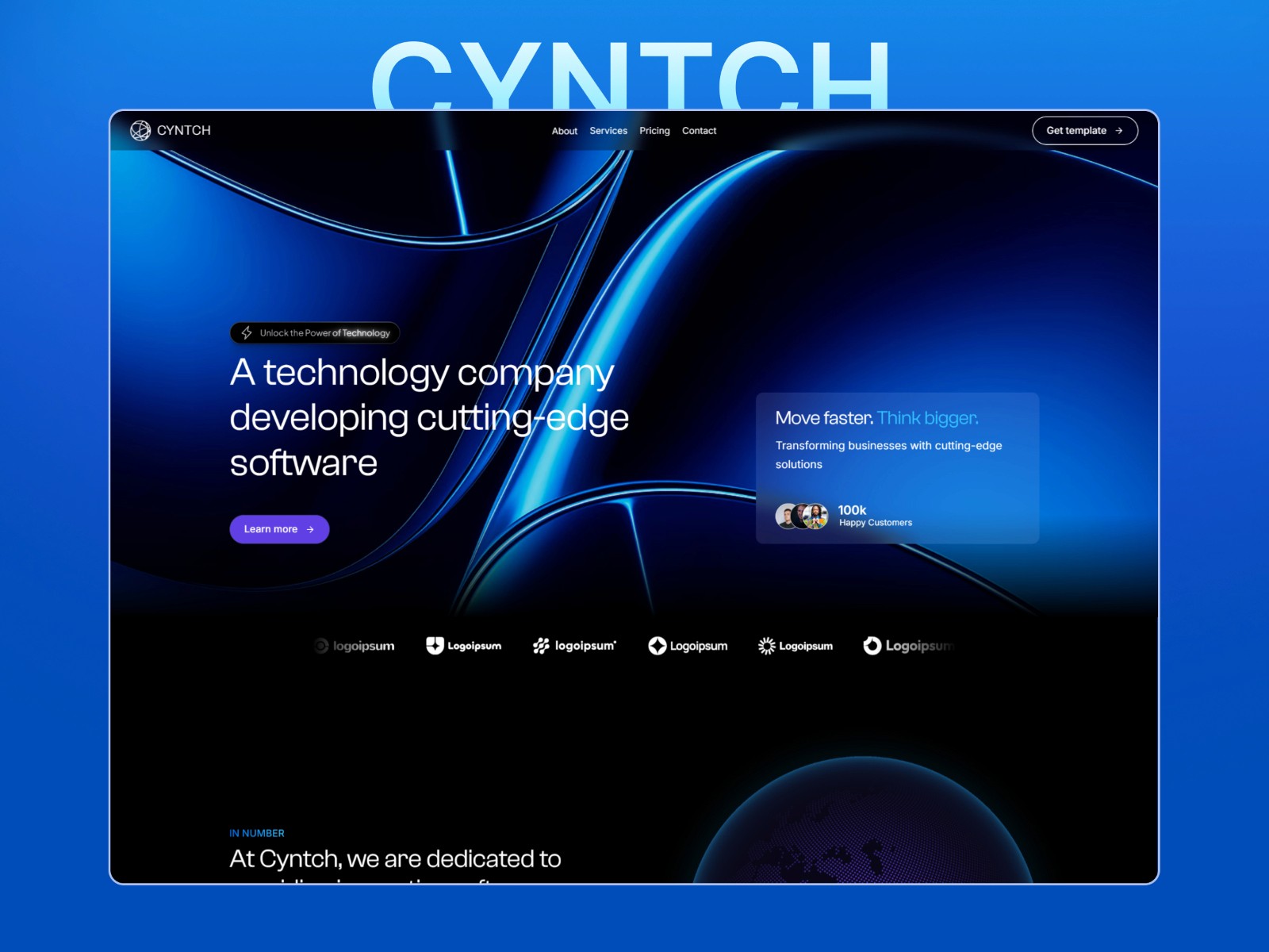 Cyntch — 高级暗黑专业创意机构官网设计灵感