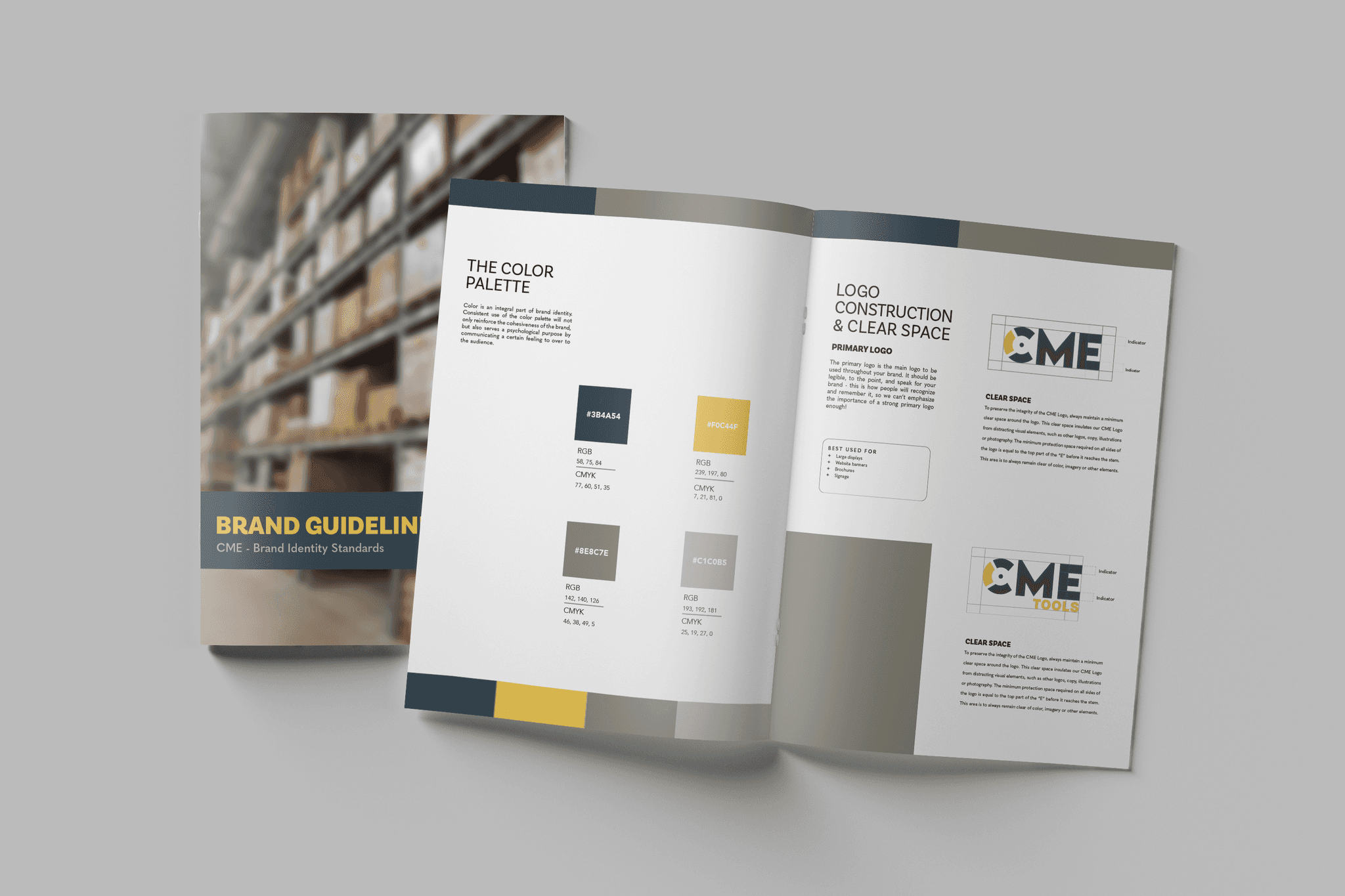 open book of brand guideliens