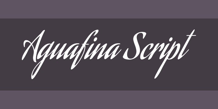 Aguafina Script font