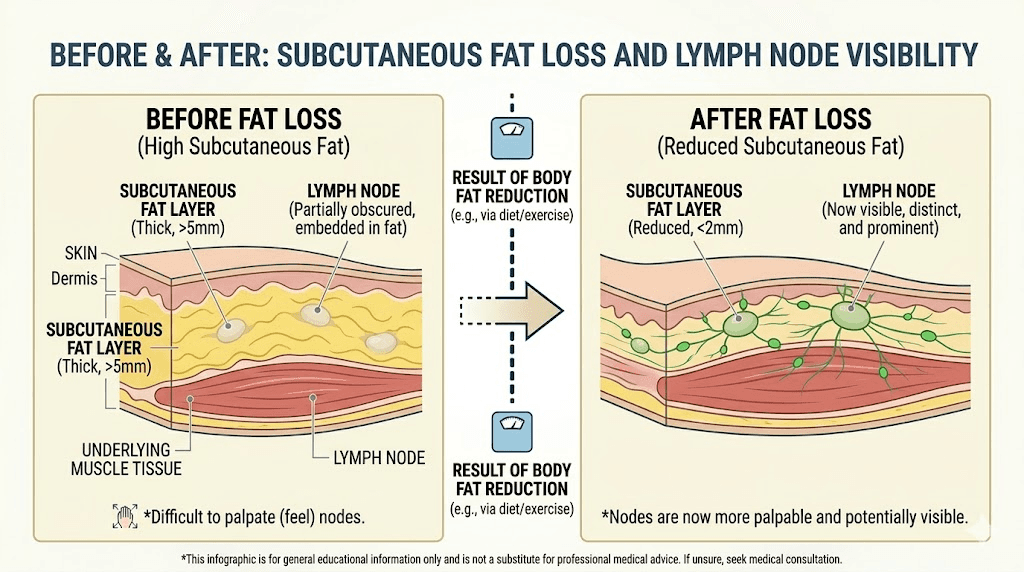 How semaglutide weight loss can make normal lymph nodes suddenly palpable