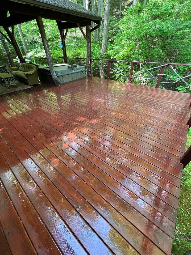 After deck cleaning