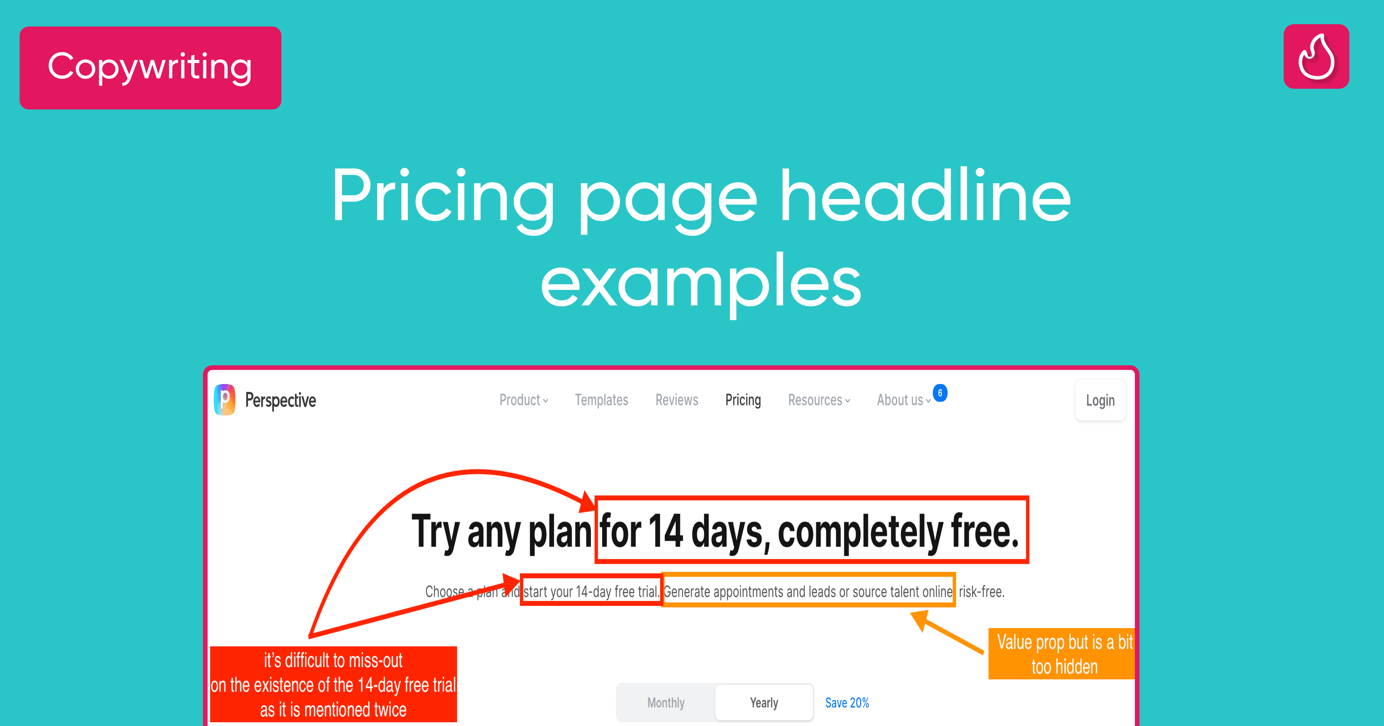 Pricing page headline examples