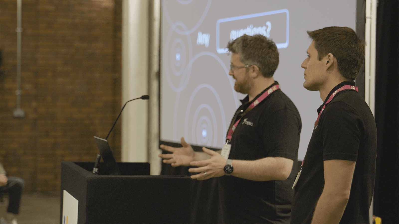 James Clark speaking at event