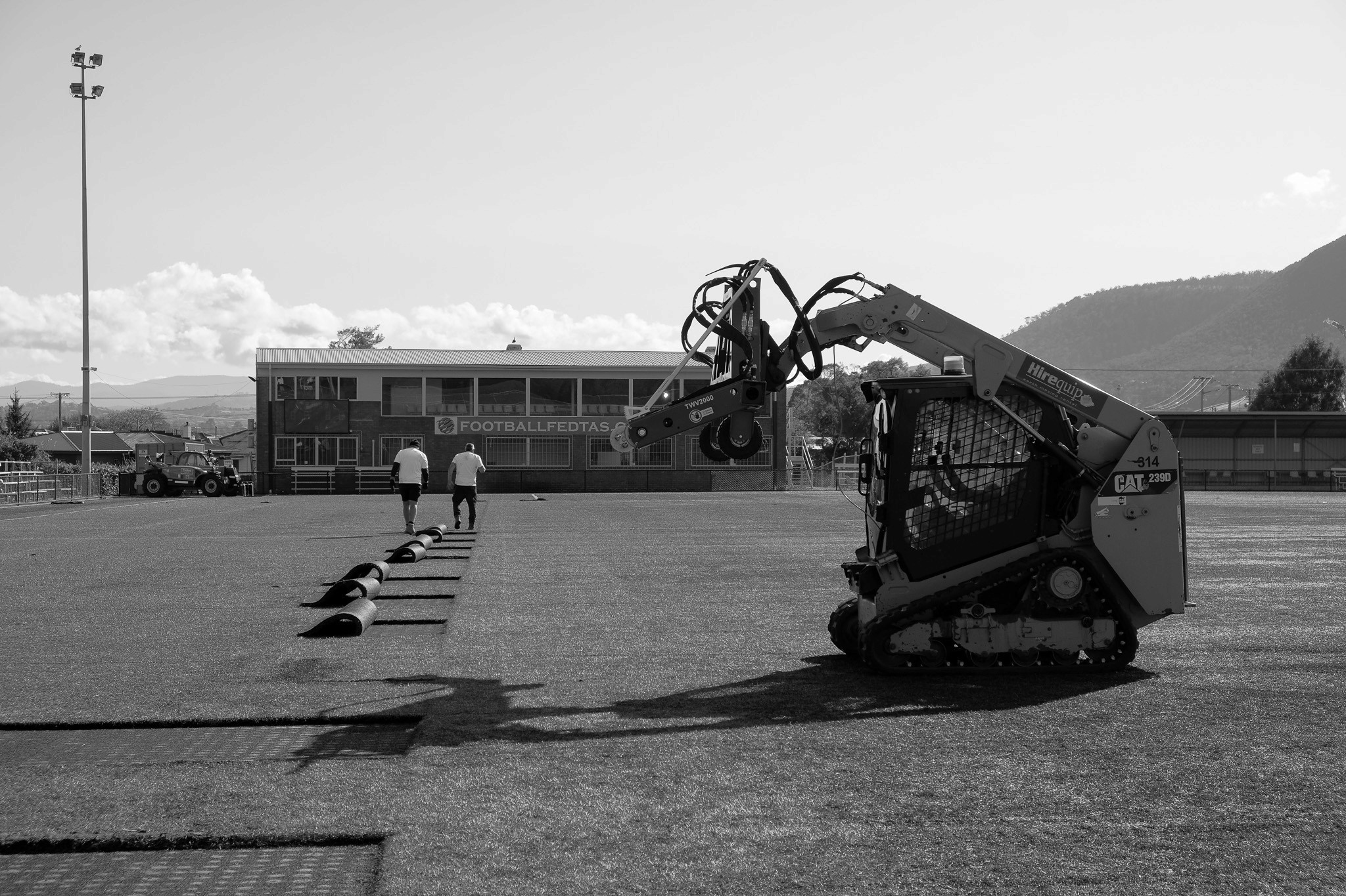 RECYCLING_SUSTAINABLE SYNTHETIC TURF_RECYCLING GLENORCHY TAS_SOCCER FIELD UPLIFT