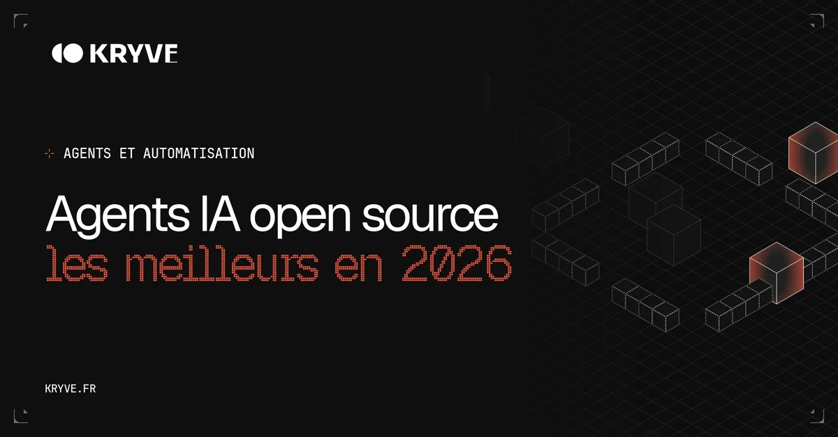 Les meilleurs agents IA open source en 2026, classés par usage : couverture Kryve, catégorie Agents et automatisation