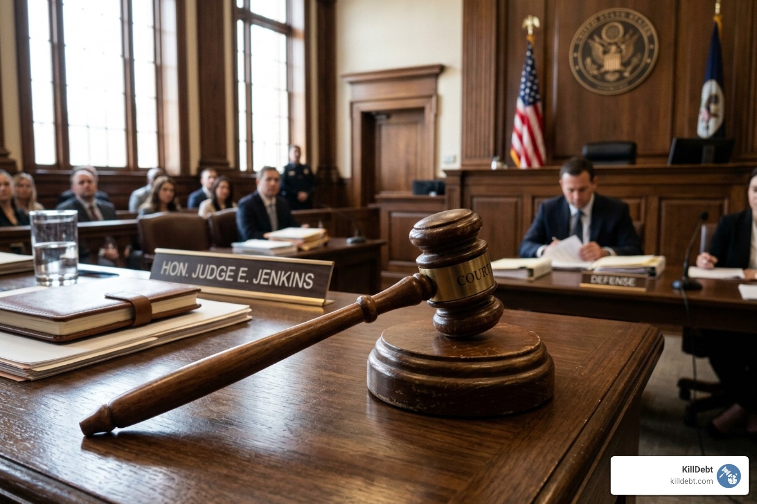 judge gavel on a desk representing legal defense - expired debt statute defense