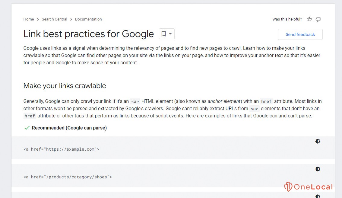 Google Link Best Practices