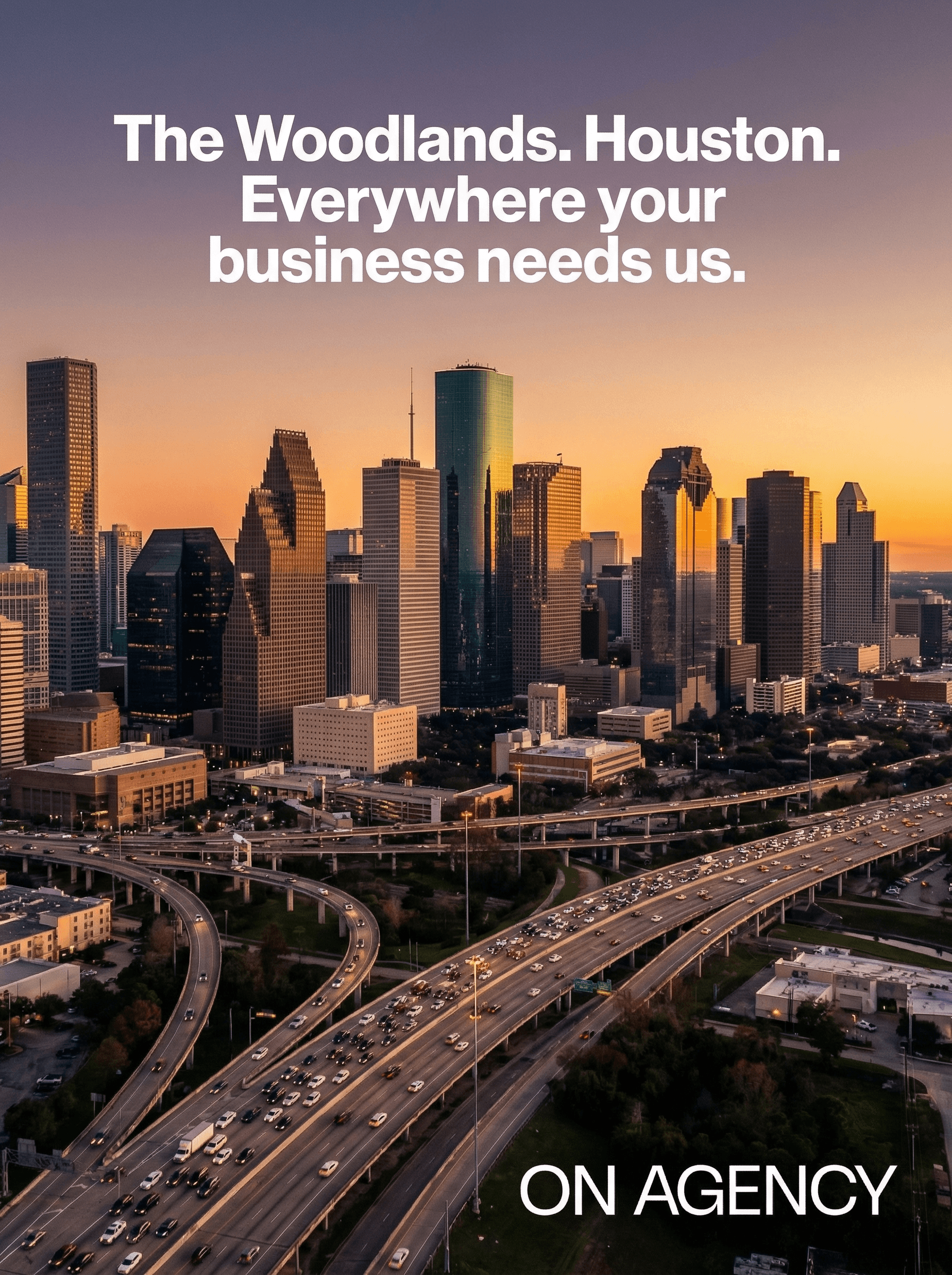 Houston skyline sunset