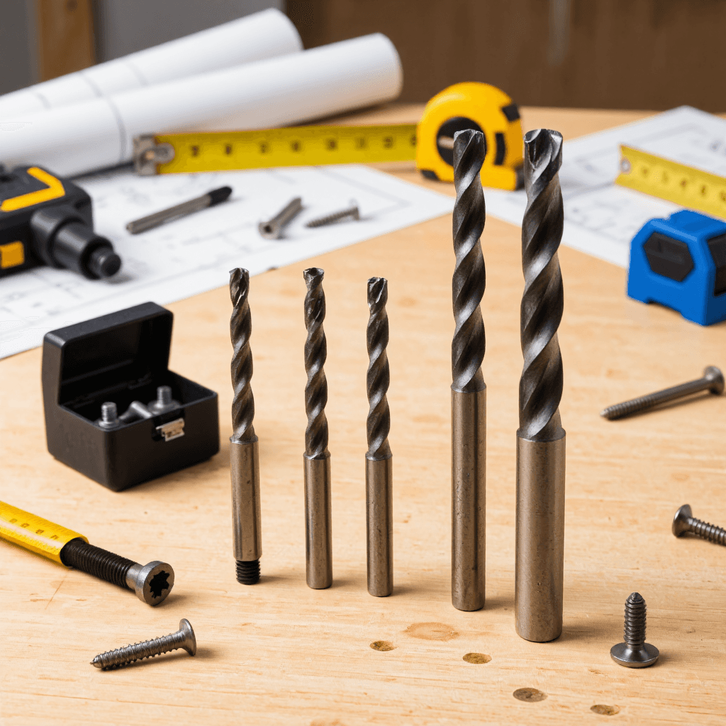 product photography of drill bits