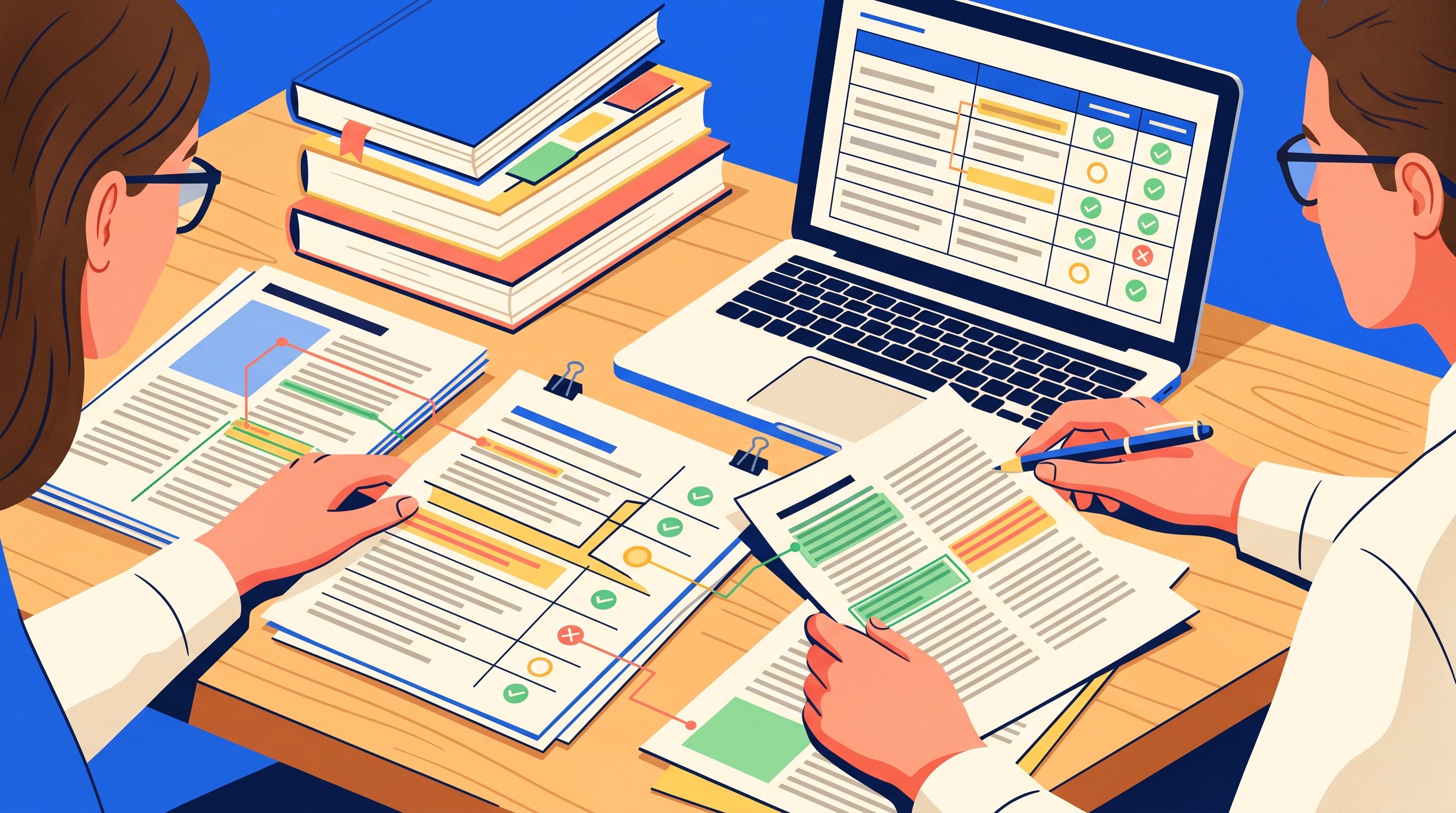 Research claim-evidence verification table