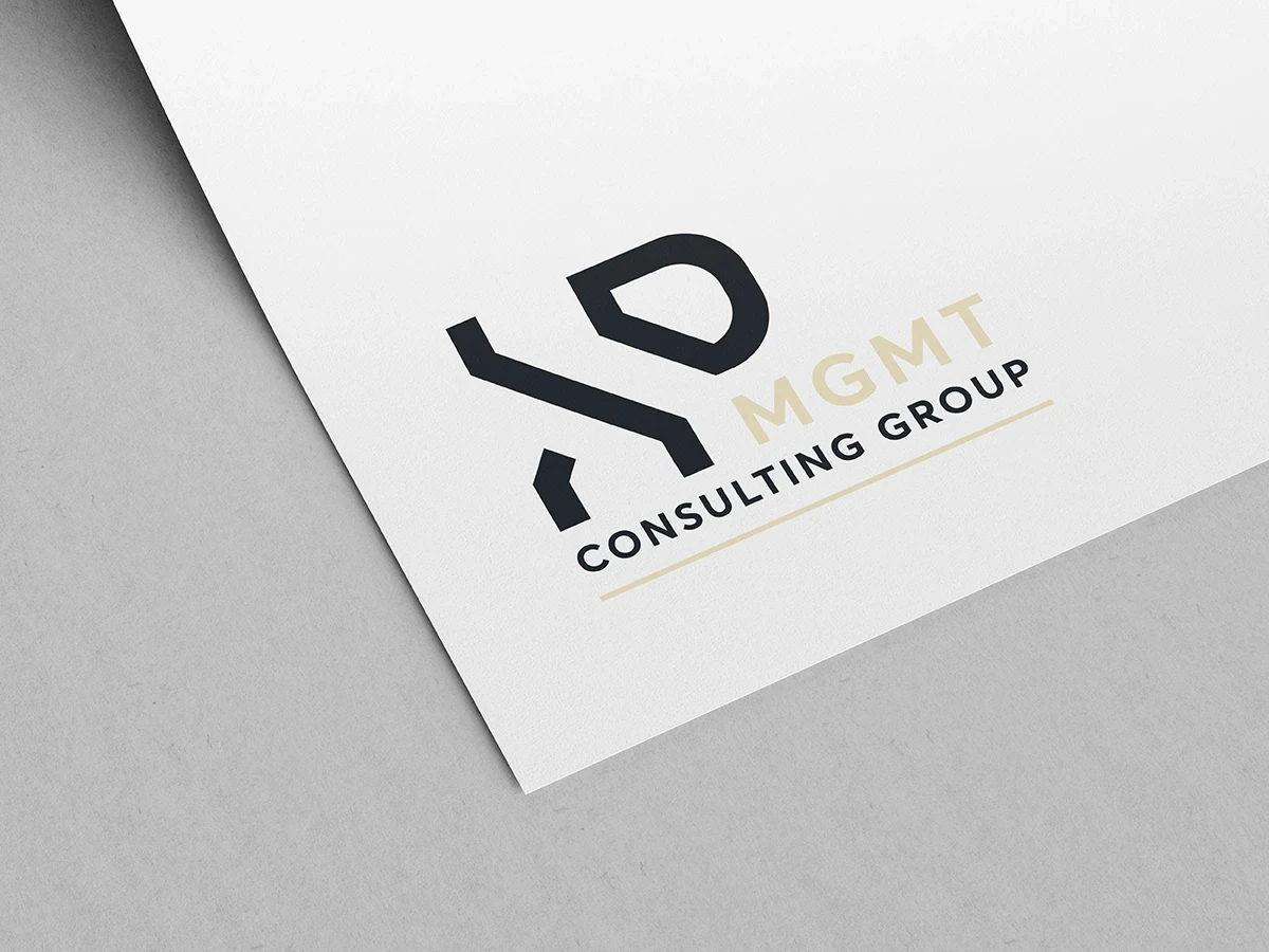 En logotyp på ett papper