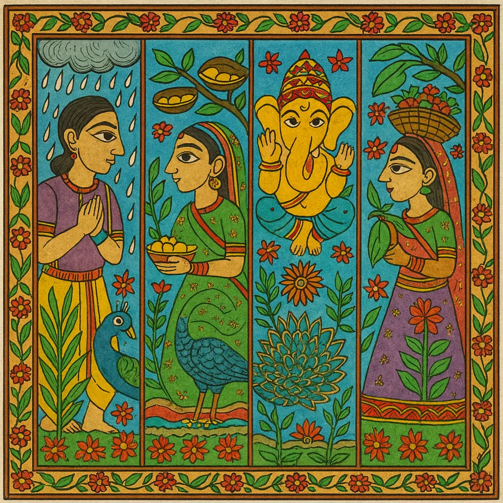 four months, woman, man, Lord ganesh