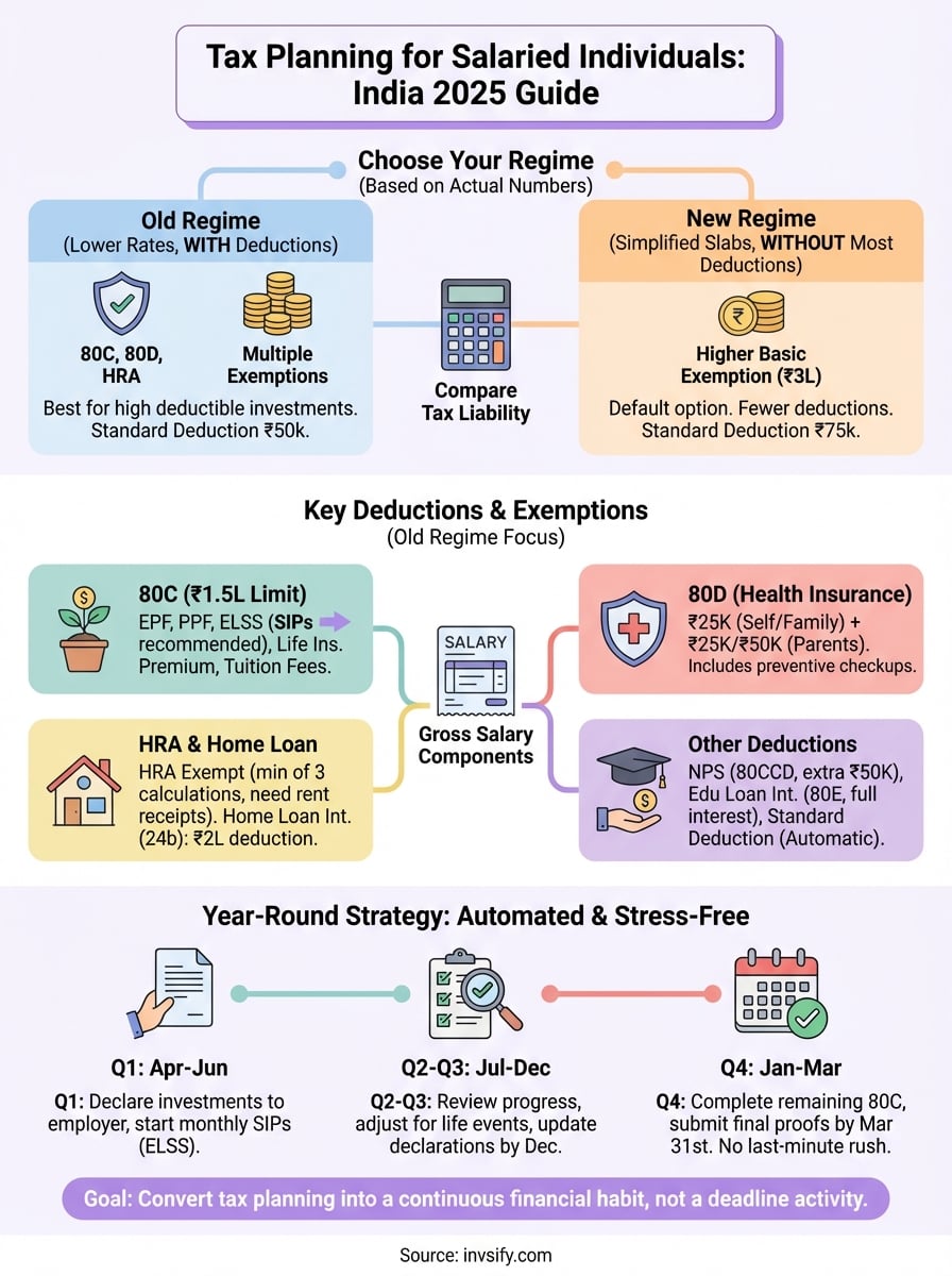 tax planning for salaried individuals infographic