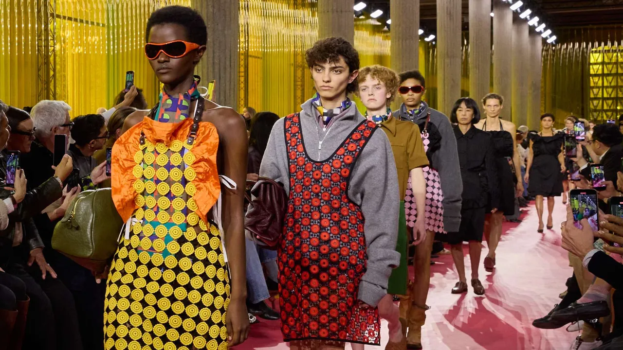 Miu Miu spring–summer 2026 runway finale, archive photograph