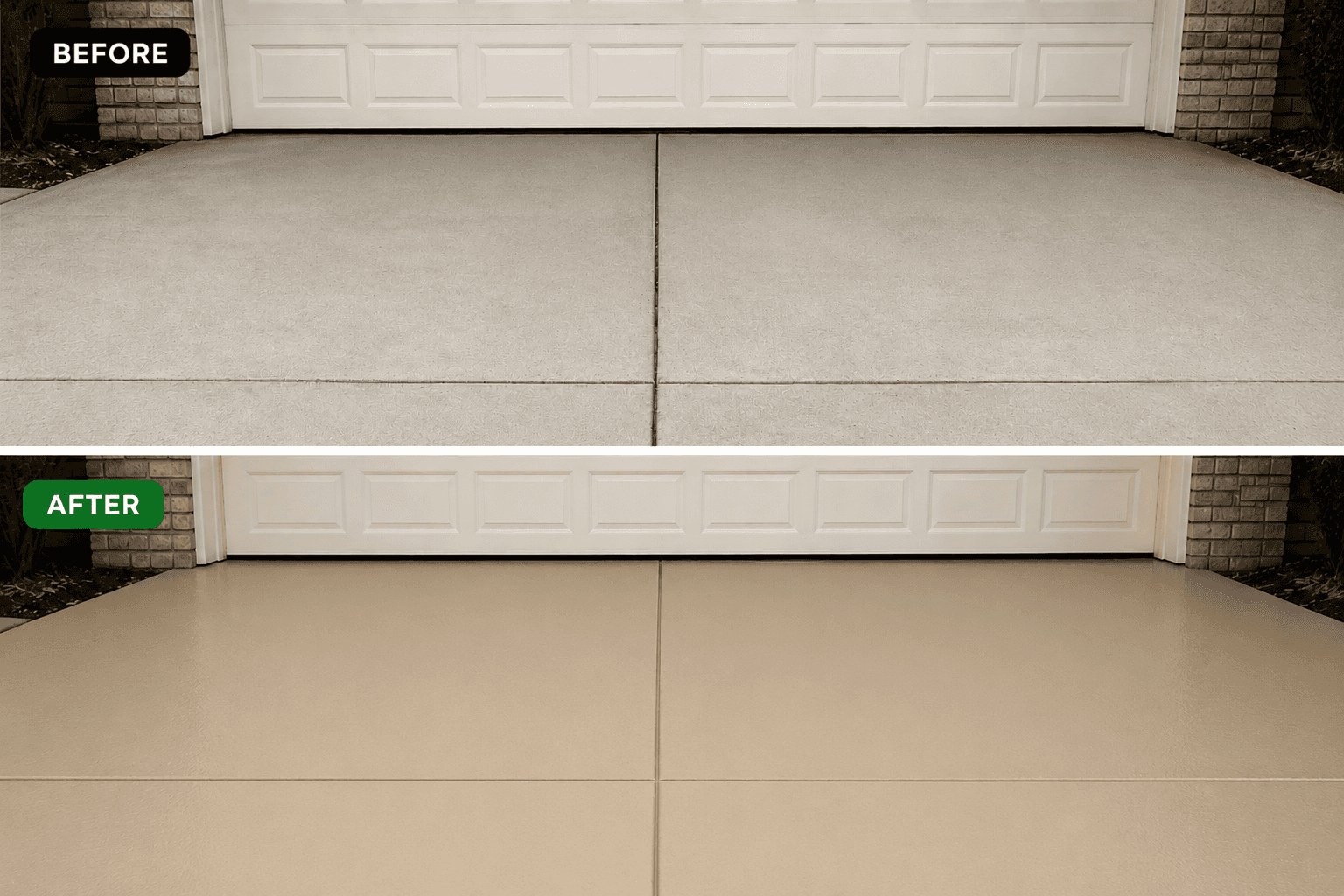 Outdoor concrete patio coating