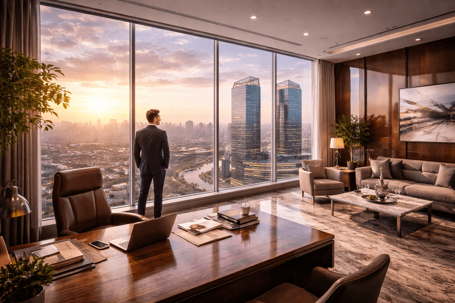 Sleek glass facade of premium corporate office towers in Sector 69 Gurgaon