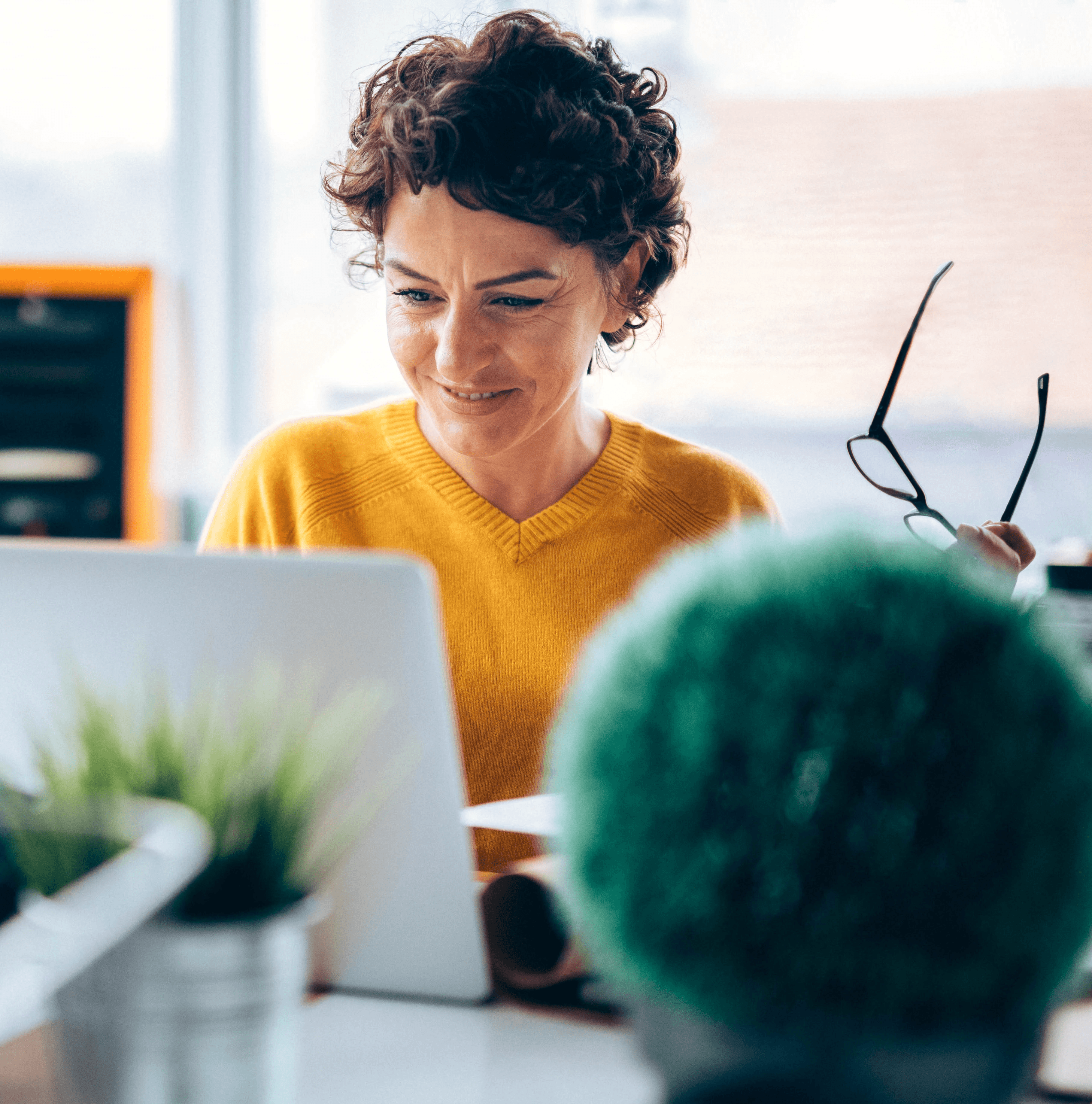Woman working in an office