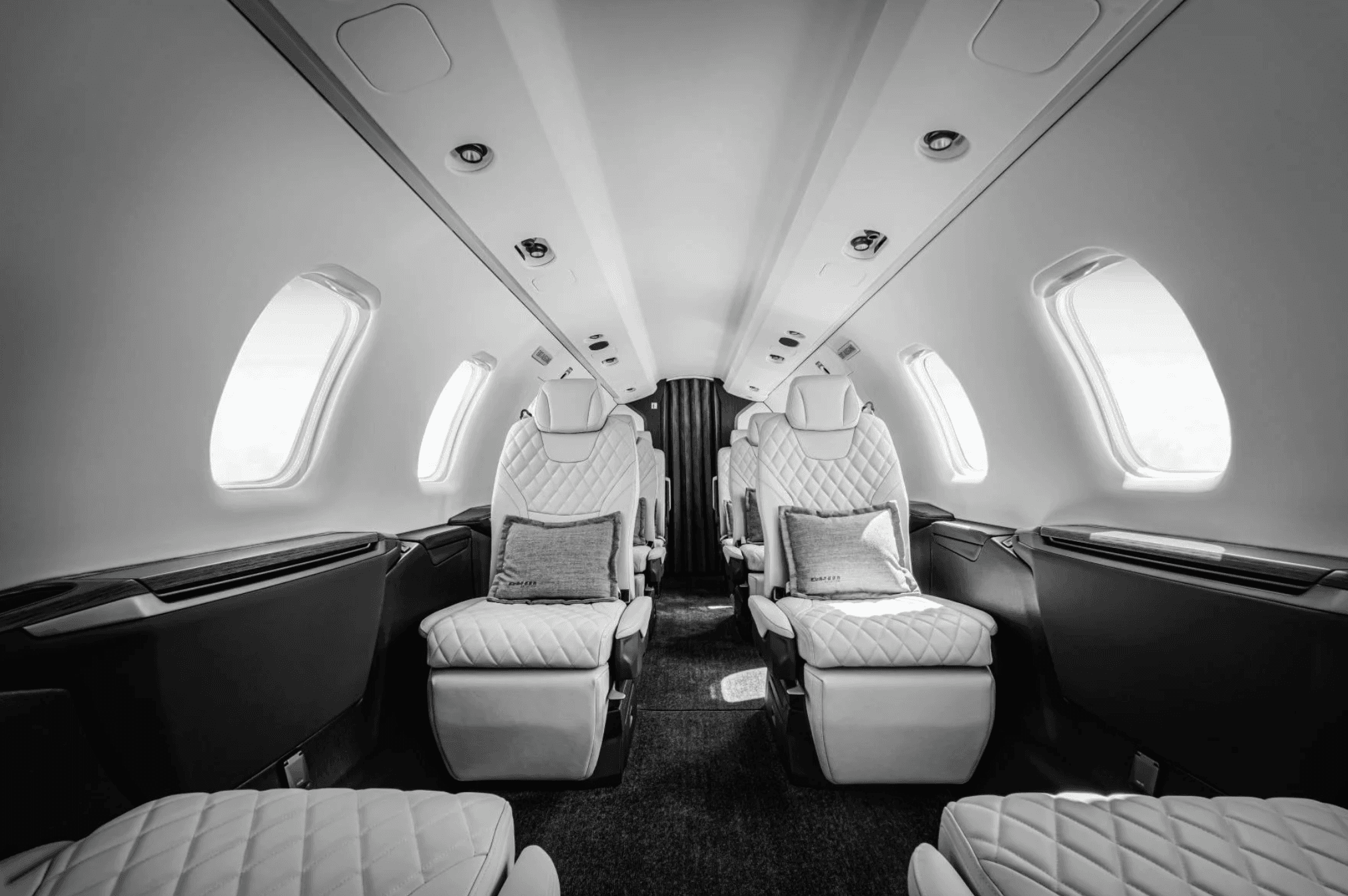 A luxurious PC-24 cabin.