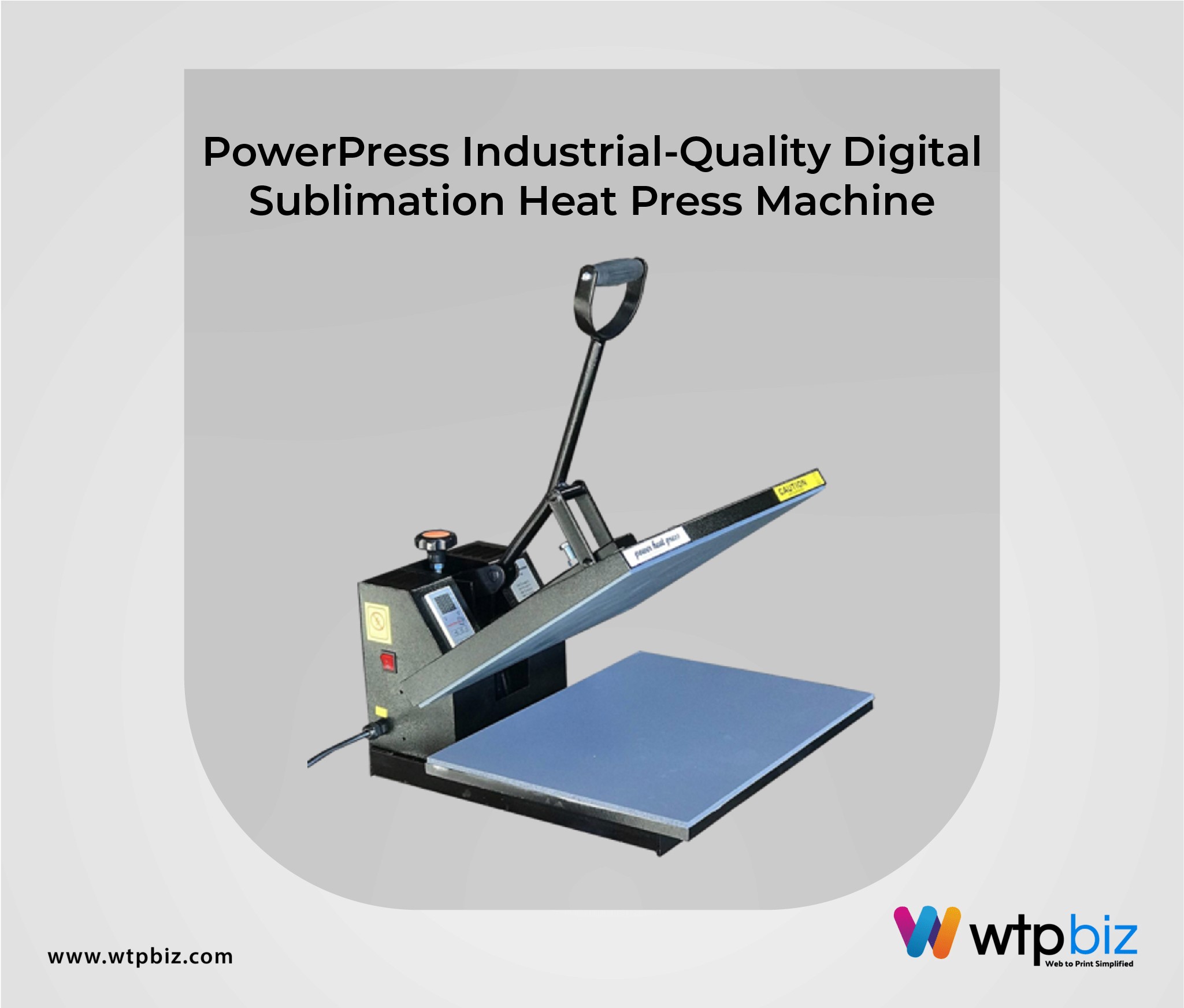 PowerPress Industrial-Quality Digital Sublimation Heat Press Machine