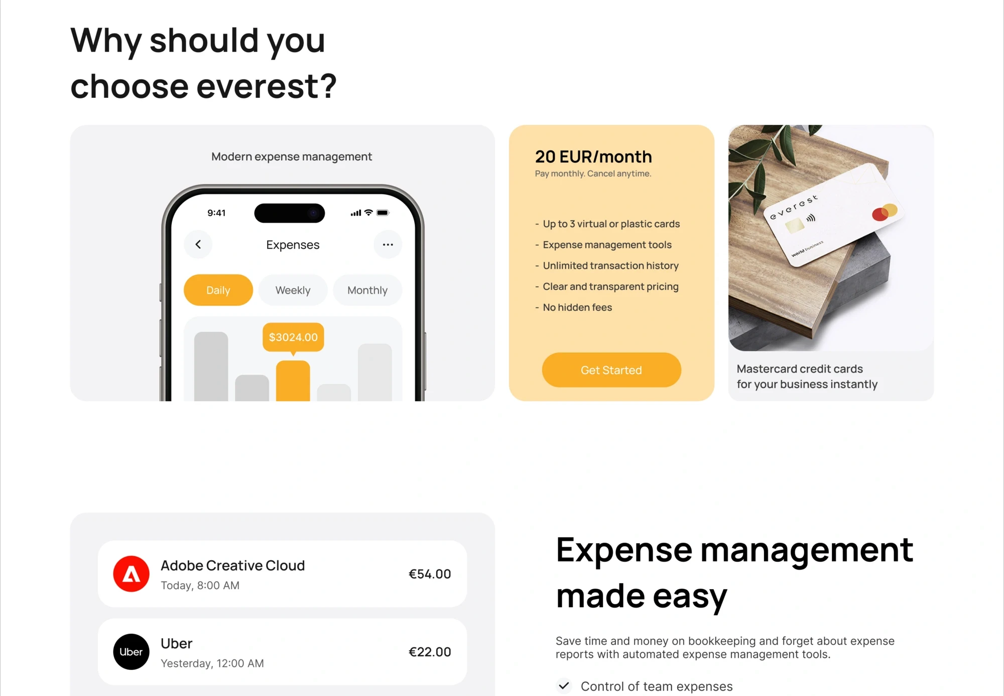 Final design of the Everest's website part 02