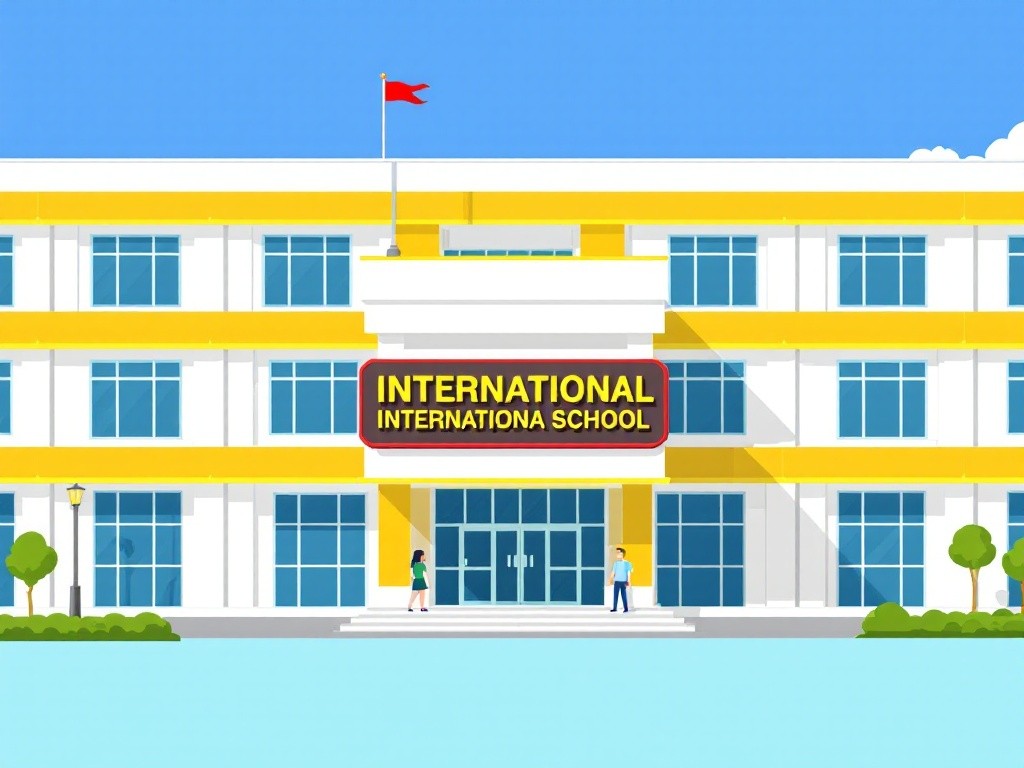 International school building