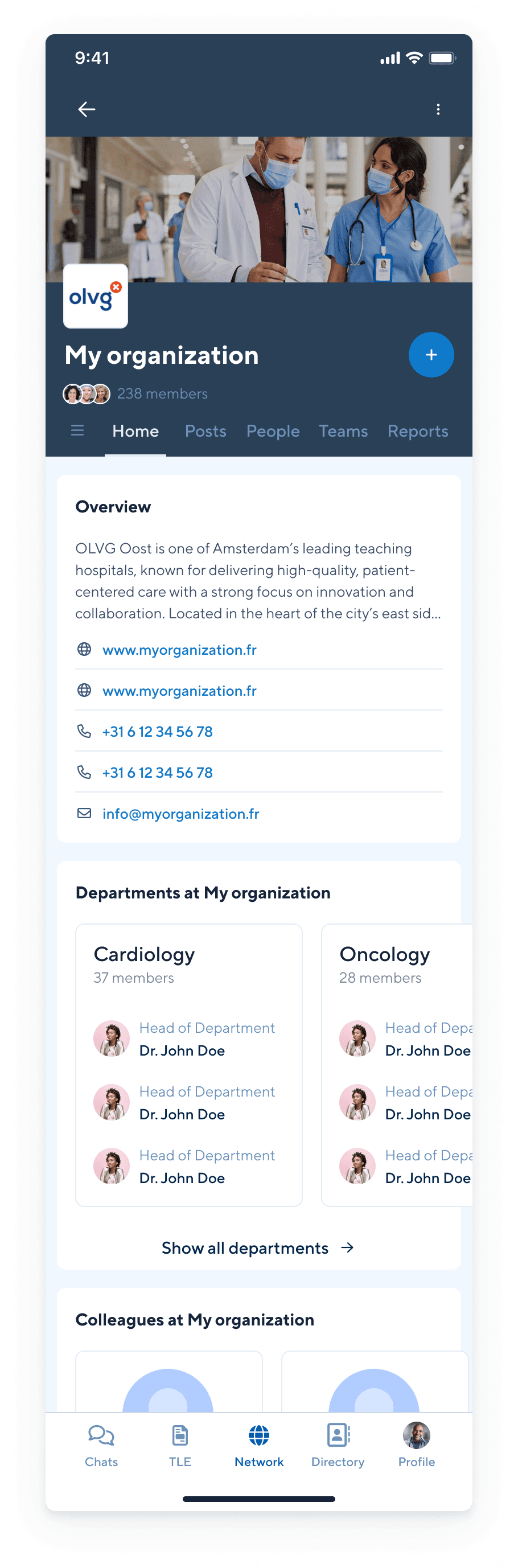 Doctolib Connect Organization profile