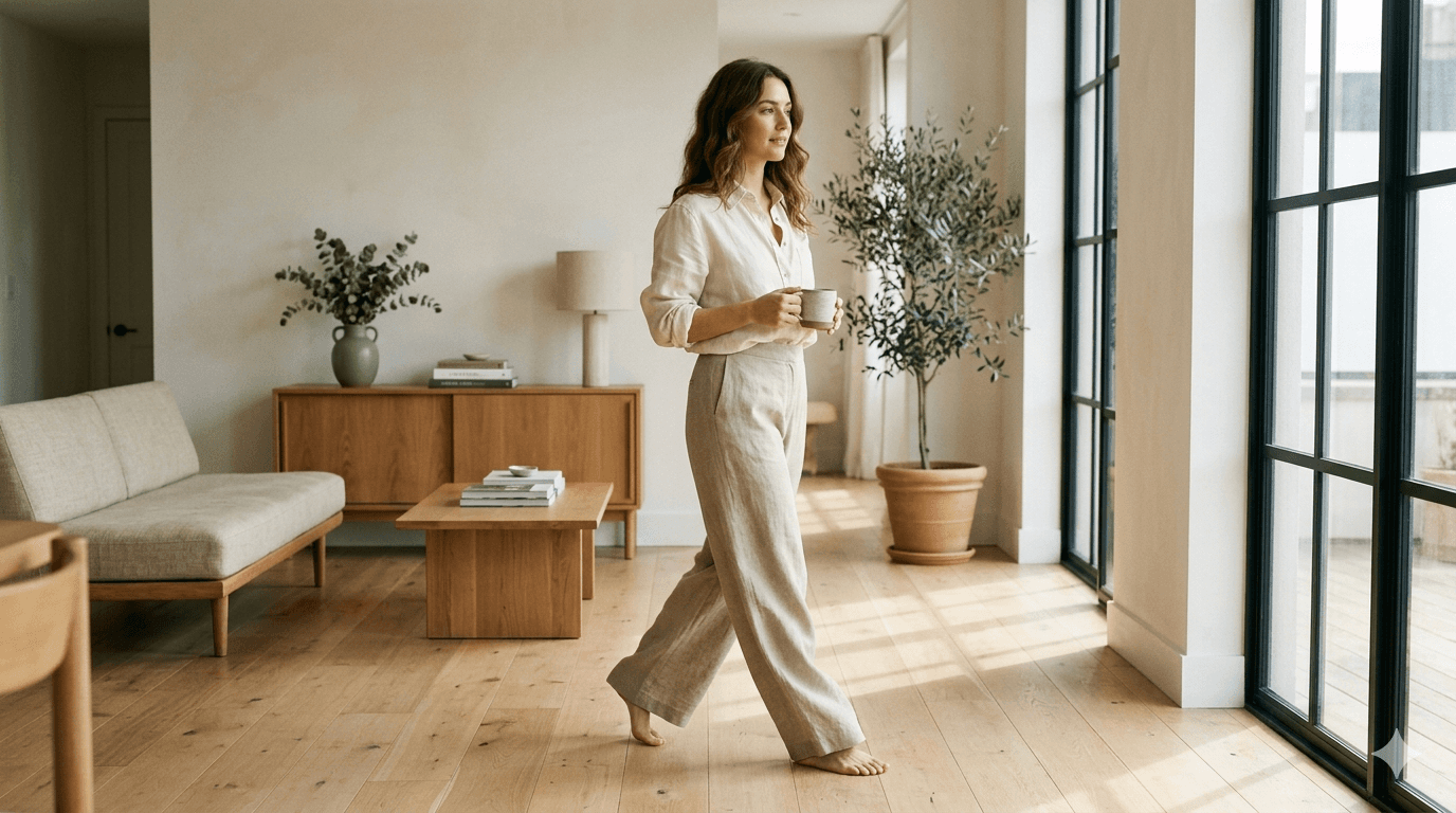 Linen Wide-Leg Trouser - Lifestyle