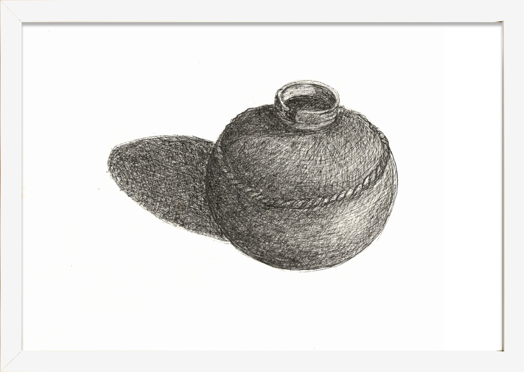 herd of sheep on road painting