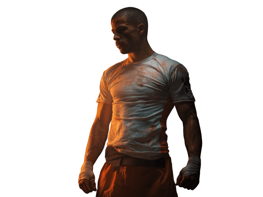 krav maga fighter in standing pose