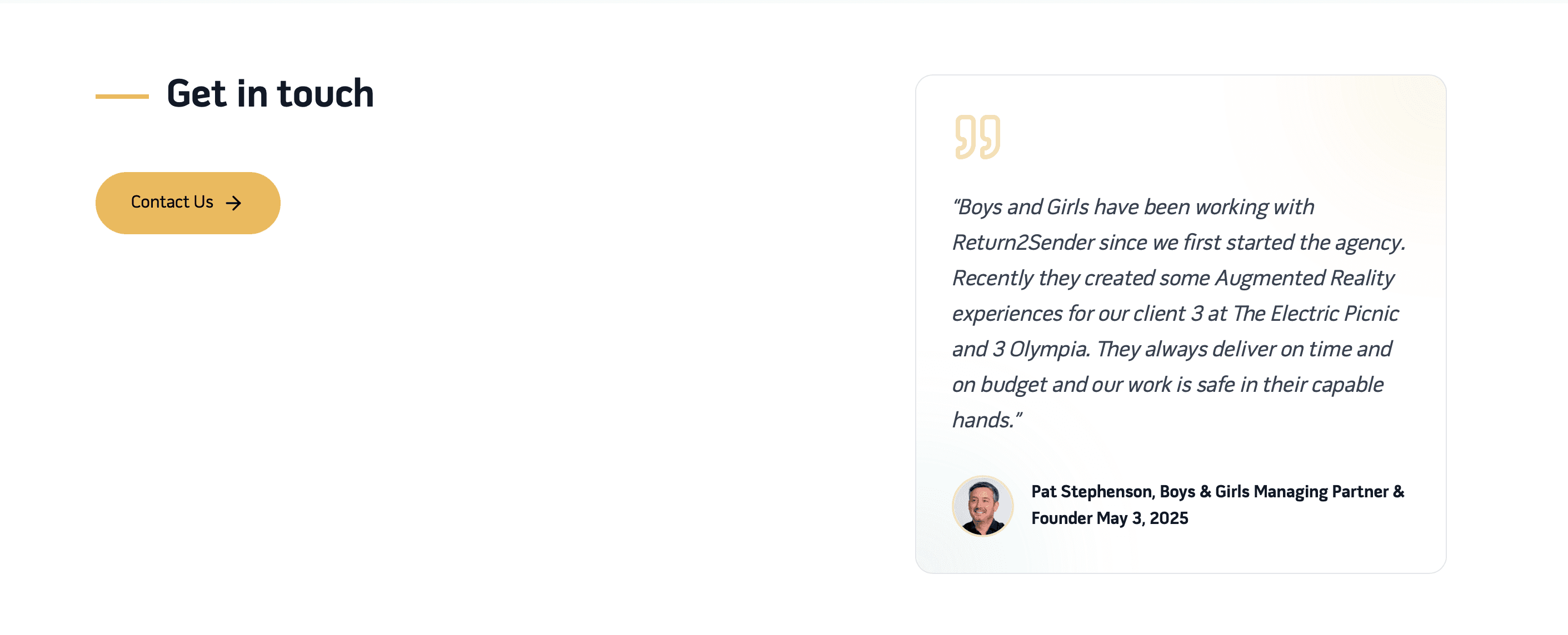 The image featured at the bottom of the about us page