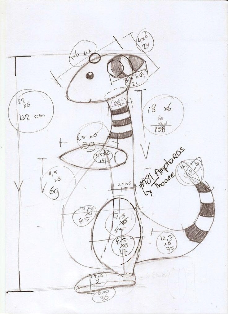 Ampharos Plushie WIP 01 by Thoaee on DeviantArt